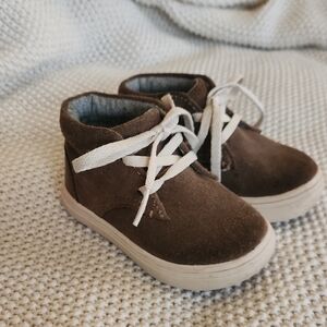 Cat & Jack Brown and White Boots with Thick Sole and Padded Collar